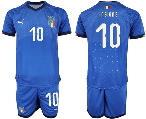 Italy #10 Insigne Home Soccer Country Jersey